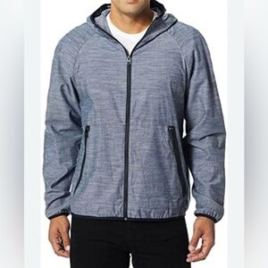 Levi’s Lightweight Chambray Hoodie Jacket Full Zip Hood Blue L